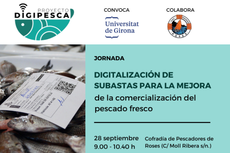 Cartel de la Jornada del proyecto Digipesca celebrada en Roses el 28 de septiembre