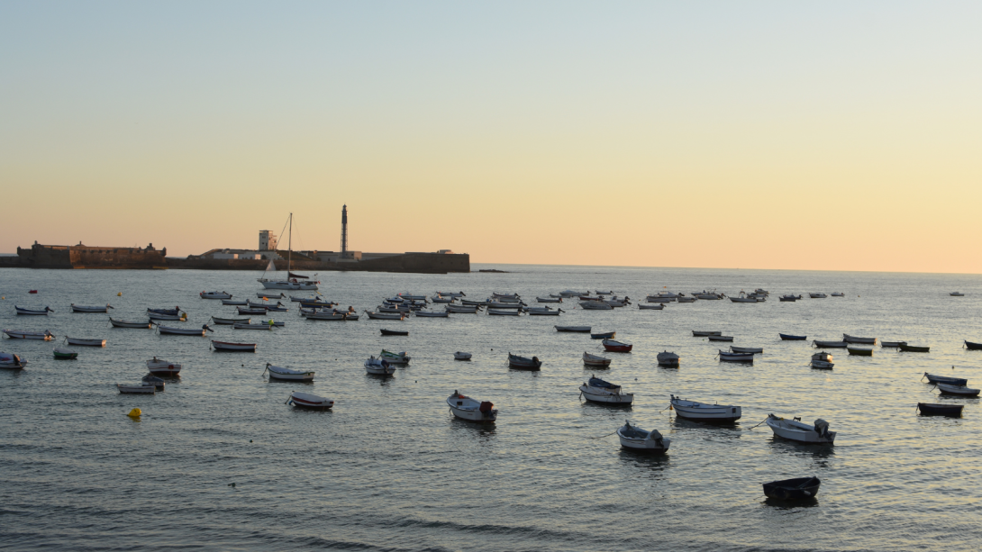 Puerto pesquero al atardecer